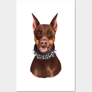 Animal dog bp doberman domestic cute pet Posters and Art